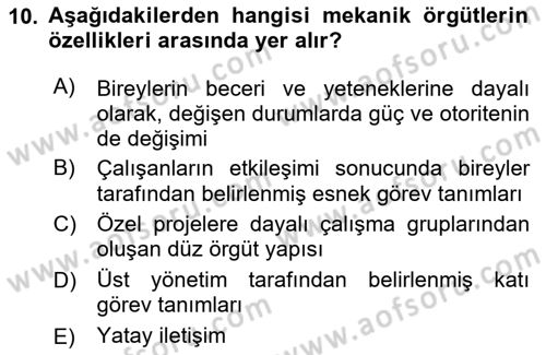 Yenilik Yönetimi Dersi 2024 - 2025 Yılı Yaz Okulu Sınav Soruları 10. Soru