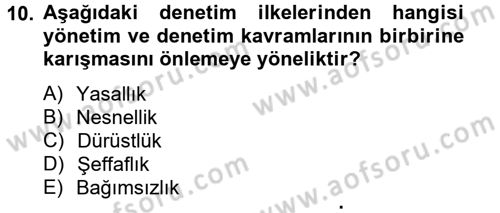 Küçük İşletme Yönetimi Dersi 2012 - 2013 Yılı (Final) Dönem Sonu Sınav Soruları 10. Soru