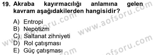 Küçük İşletme Yönetimi Dersi 2012 - 2013 Yılı (Final) Dönem Sonu Sınav Soruları 19. Soru