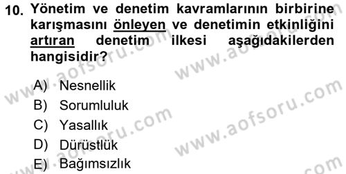 Küçük İşletme Yönetimi Dersi 2015 - 2016 Yılı (Final) Dönem Sonu Sınav Soruları 10. Soru