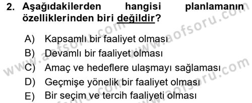 Küçük İşletme Yönetimi Dersi 2015 - 2016 Yılı (Final) Dönem Sonu Sınav Soruları 2. Soru