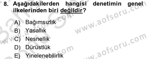Küçük İşletme Yönetimi Dersi 2015 - 2016 Yılı (Final) Dönem Sonu Sınav Soruları 8. Soru