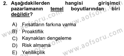 Küçük İşletme Yönetimi Dersi 2016 - 2017 Yılı 3 Ders Sınavı 2. Soru