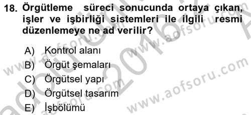 Küçük İşletme Yönetimi Dersi 2016 - 2017 Yılı (Vize) Ara Sınav Soruları 18. Soru