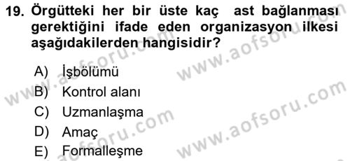 Küçük İşletme Yönetimi Dersi 2016 - 2017 Yılı (Vize) Ara Sınav Soruları 19. Soru