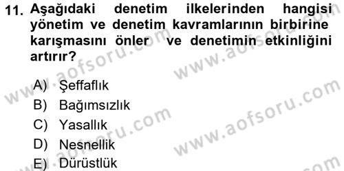 Küçük İşletme Yönetimi Dersi 2016 - 2017 Yılı (Final) Dönem Sonu Sınav Soruları 11. Soru