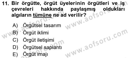 Küçük İşletme Yönetimi Dersi 2017 - 2018 Yılı 3 Ders Sınav Soruları 11. Soru
