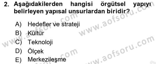 Küçük İşletme Yönetimi Dersi 2017 - 2018 Yılı (Final) Dönem Sonu Sınavı 2. Soru