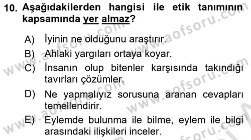Küçük İşletme Yönetimi Dersi 2021 - 2022 Yılı (Vize) Ara Sınav Soruları 10. Soru