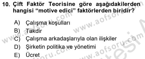 Küçük İşletme Yönetimi Dersi 2022 - 2023 Yılı Yaz Okulu Sınav Soruları 10. Soru