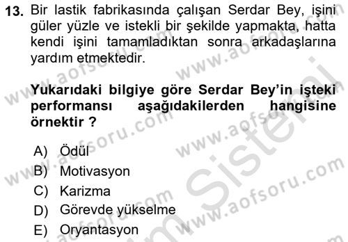 Küçük İşletme Yönetimi Dersi 2022 - 2023 Yılı Yaz Okulu Sınav Soruları 13. Soru