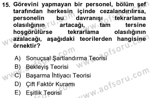 Küçük İşletme Yönetimi Dersi 2022 - 2023 Yılı Yaz Okulu Sınav Soruları 15. Soru