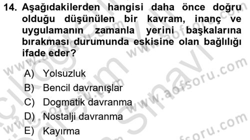 Küçük İşletme Yönetimi Dersi 2023 - 2024 Yılı (Vize) Ara Sınav Soruları 14. Soru