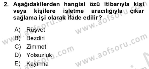 Küçük İşletme Yönetimi Dersi 2023 - 2024 Yılı (Final) Dönem Sonu Sınav Soruları 2. Soru