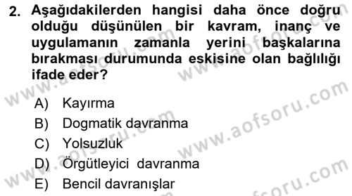 Küçük İşletme Yönetimi Dersi Dönem Sonu Sınavı Deneme Sınav Soruları 2. Soru