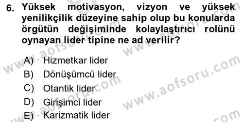 Küçük İşletme Yönetimi Dersi 2024 - 2025 Yılı (Final) Dönem Sonu Sınav Soruları 6. Soru
