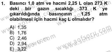Genel Kimya 2 Dersi 2012 - 2013 Yılı (Vize) Ara Sınavı 1. Soru