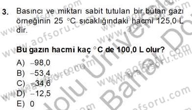 Genel Kimya 2 Dersi 2013 - 2014 Yılı (Final) Dönem Sonu Sınav Soruları 3. Soru