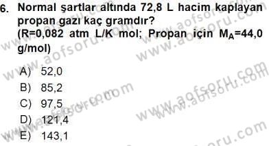 Genel Kimya 2 Dersi 2015 - 2016 Yılı (Vize) Ara Sınav Soruları 6. Soru
