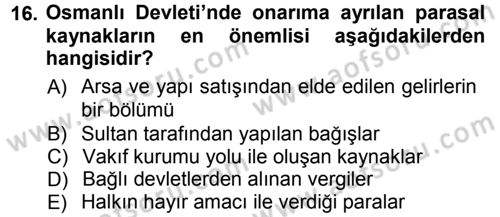 Kültürel Miras Mevzuatı Dersi 2012 - 2013 Yılı (Vize) Ara Sınav Soruları 16. Soru