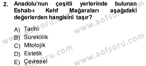 Kültürel Miras Mevzuatı Dersi 2013 - 2014 Yılı (Vize) Ara Sınav Soruları 2. Soru