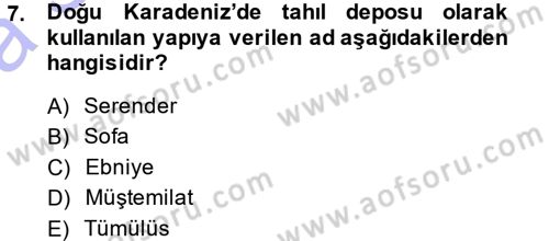 Kültürel Miras Mevzuatı Dersi 2014 - 2015 Yılı (Vize) Ara Sınav Soruları 7. Soru