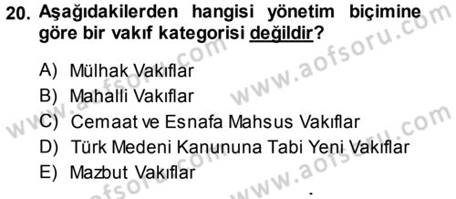 Kültürel Miras Mevzuatı Dersi 2014 - 2015 Yılı (Final) Dönem Sonu Sınav Soruları 20. Soru