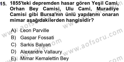 Kültürel Miras Mevzuatı Dersi 2015 - 2016 Yılı (Vize) Ara Sınav Soruları 15. Soru