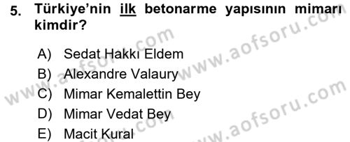 Kültürel Miras Mevzuatı Dersi 2015 - 2016 Yılı (Vize) Ara Sınav Soruları 5. Soru