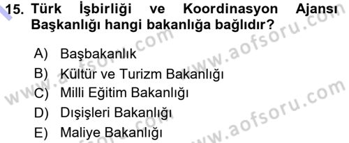 Kültürel Miras Mevzuatı Dersi 2015 - 2016 Yılı (Final) Dönem Sonu Sınav Soruları 15. Soru