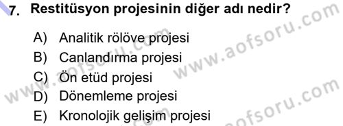 Kültürel Miras Mevzuatı Dersi 2015 - 2016 Yılı (Final) Dönem Sonu Sınav Soruları 7. Soru