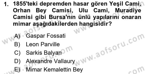 Kültürel Miras Mevzuatı Dersi 2016 - 2017 Yılı (Vize) Ara Sınav Soruları 1. Soru