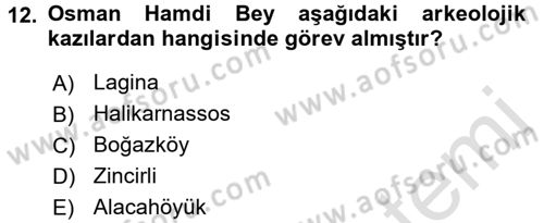Kültürel Miras Mevzuatı Dersi 2016 - 2017 Yılı (Vize) Ara Sınav Soruları 12. Soru