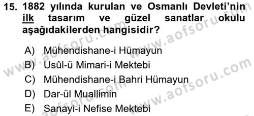 Kültürel Miras Mevzuatı Dersi 2016 - 2017 Yılı (Vize) Ara Sınav Soruları 15. Soru