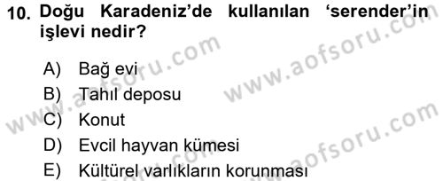 Kültürel Miras Mevzuatı Dersi 2016 - 2017 Yılı (Final) Dönem Sonu Sınav Soruları 10. Soru