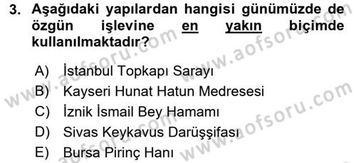 Kültürel Miras Mevzuatı Dersi 2016 - 2017 Yılı (Final) Dönem Sonu Sınav Soruları 3. Soru