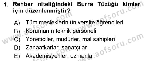 Kültürel Miras Mevzuatı Dersi 2017 - 2018 Yılı (Final) Dönem Sonu Sınav Soruları 1. Soru