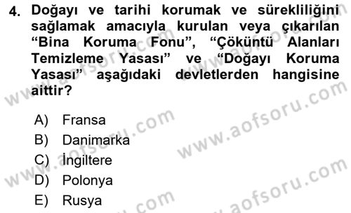Kültürel Miras Mevzuatı Dersi 2018 - 2019 Yılı Yaz Okulu Sınav Soruları 4. Soru
