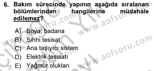 Kültürel Miras Mevzuatı Dersi 2018 - 2019 Yılı Yaz Okulu Sınav Soruları 6. Soru