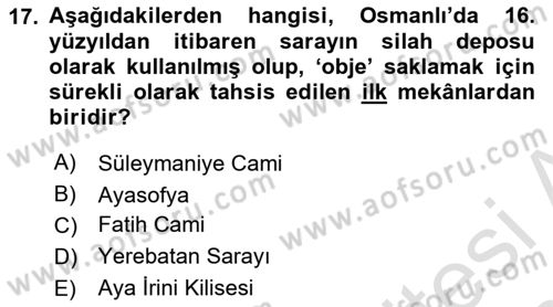 Kültürel Miras Mevzuatı Dersi 2019 - 2020 Yılı (Vize) Ara Sınav Soruları 17. Soru