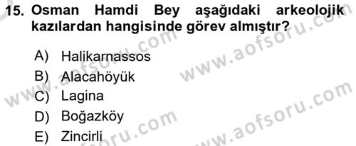 Kültürel Miras Mevzuatı Dersi 2020 - 2021 Yılı Yaz Okulu Sınav Soruları 15. Soru