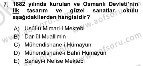 Kültürel Miras Mevzuatı Dersi 2020 - 2021 Yılı Yaz Okulu Sınav Soruları 7. Soru