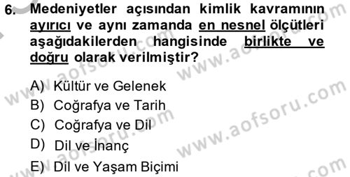 Kentsel ve Çevresel Koruma Dersi 2014 - 2015 Yılı (Final) Dönem Sonu Sınav Soruları 6. Soru