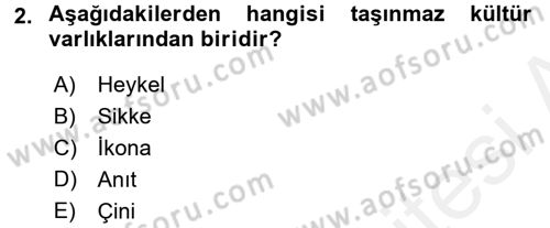 Kentsel ve Çevresel Koruma Dersi 2015 - 2016 Yılı (Vize) Ara Sınav Soruları 2. Soru