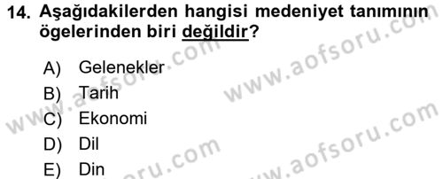 Kentsel ve Çevresel Koruma Dersi 2016 - 2017 Yılı (Vize) Ara Sınav Soruları 14. Soru