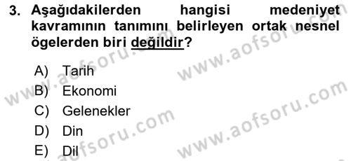Kentsel ve Çevresel Koruma Dersi 2017 - 2018 Yılı (Final) Dönem Sonu Sınav Soruları 3. Soru