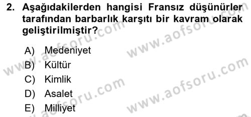 Kentsel ve Çevresel Koruma Dersi 2018 - 2019 Yılı (Final) Dönem Sonu Sınav Soruları 2. Soru