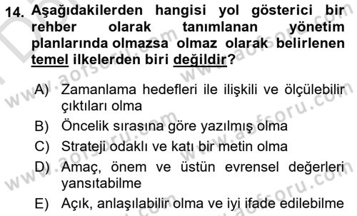 Kentsel ve Çevresel Koruma Dersi 2021 - 2022 Yılı (Final) Dönem Sonu Sınav Soruları 14. Soru