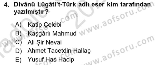 Türkiye’nin Somut Olmayan Kültürel Mirası Dersi Ara Sınavı Deneme Sınav Soruları 4. Soru