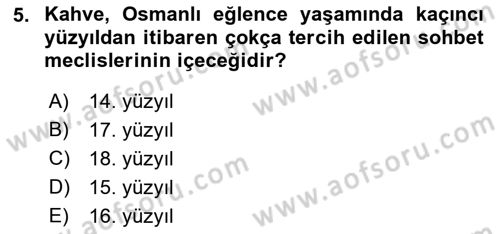 Türkiye’nin Somut Olmayan Kültürel Mirası Dersi Ara Sınavı Deneme Sınav Soruları 5. Soru